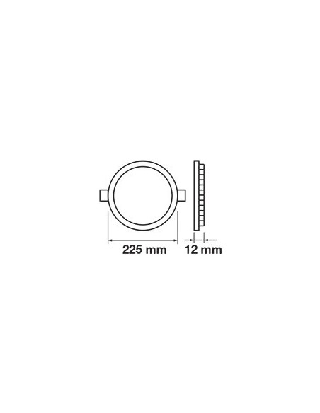 V-TAC VT-1807 Panneau LED rond 18W montage encastré