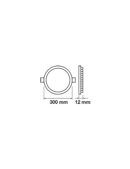V-TAC VT-2407 Panel LED redondo de 24W para montaje empotrado