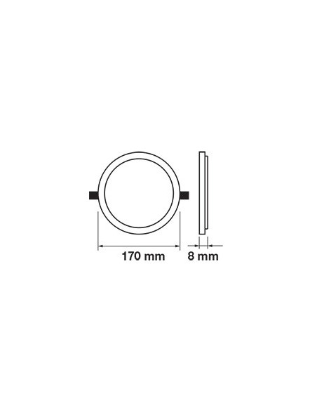 V-TAC VT-2222 LED Ronde Paneel 22W Inbouwmontage
