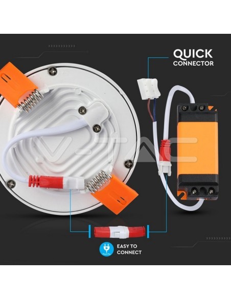 V-TAC VT-2222 LED Round Panel 22W Recessed Mounting