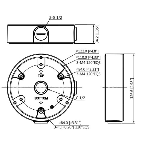 Ceiling box for dome cameras - Dahua...