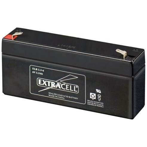 Hermetische lood-zuur batterij 6V 3.3Ah