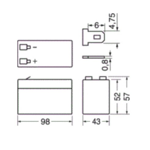 Batería de plomo 12V 1,2Ah