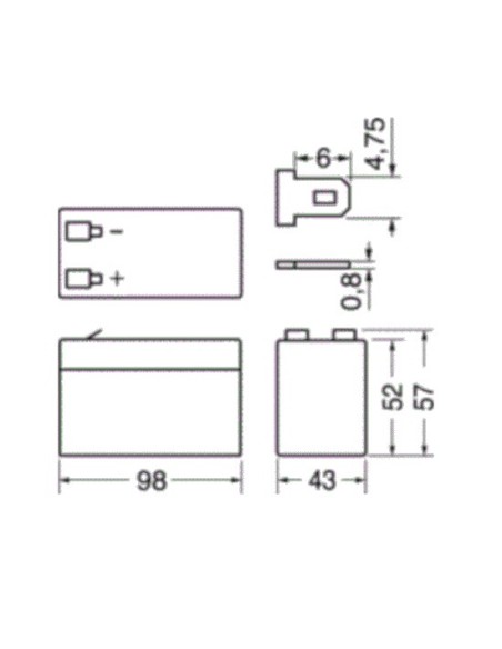 Batería de plomo 12V 1,2Ah
