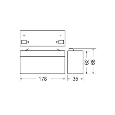 12V 2.2Ah sealed lead acid battery