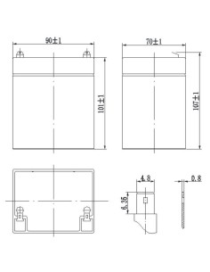 Batería de plomo 12V y 4,5Ah 2