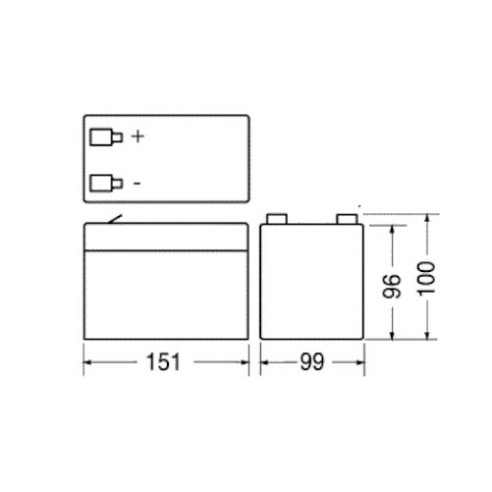 12V 12Ah verzegelde lood-zuur batterij