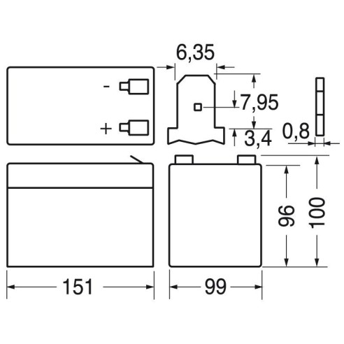 12V 14Ah Bleibatterie