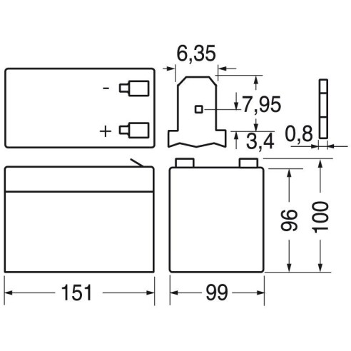 12V 15Ah sealed lead acid battery