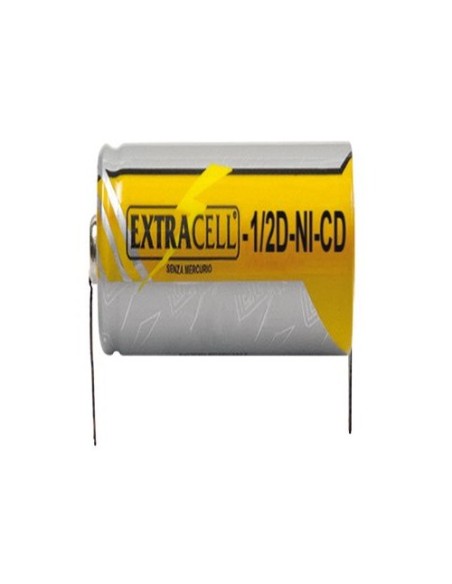 Rechargeable Ni-Cd 1/2D 1.2V 2500mAh battery with soldering tabs