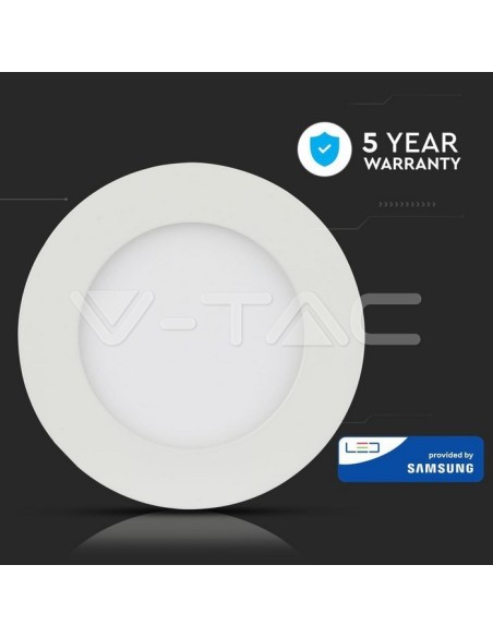 V-TAC VT-624 Round LED Panel 24W with Samsung Chip Recessed Mounting