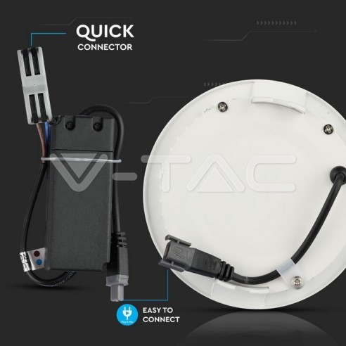 V-TAC VT-624 rond LED-paneel 24W met...