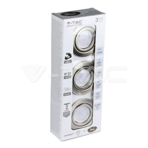 V-TAC VT-4444 8884 Pack de 3 Focos...