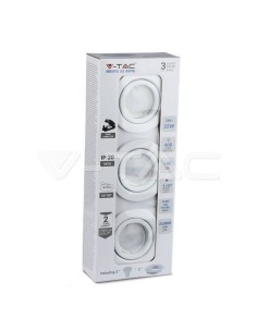 V-TAC VT-3333 3er-Pack GU10...