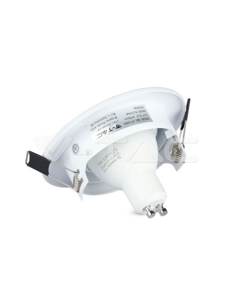 V-TAC VT-3333 3er-Pack GU10 Round LED-Strahlerhalter Weiß mit 5W-Strahlern enthalten