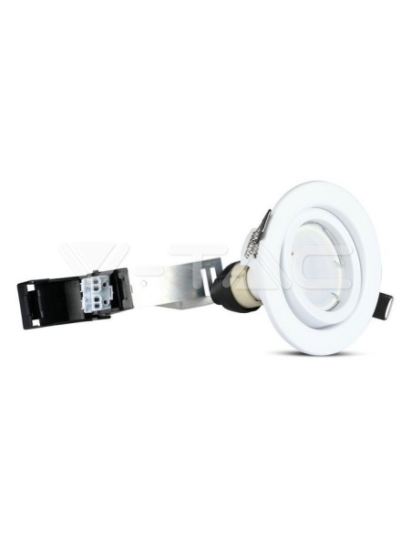 V-TAC VT-3333 Pack of 3 GU10 Round LED spotlight holders White Colour with 5W spotlights included