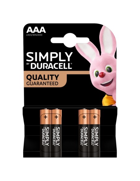 Piles alcalines Duracell 1,5V 'Simply' - AAA, LR03, MN2400