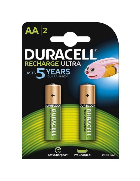Batterie ricaricabili Ni-Mh stilo AA 1,2V 2500mAh Duracell "Recharge Ultra"