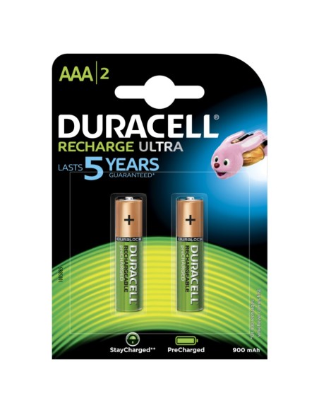Rechargeable Ni-Mh AAA 1.2V 900mAh Duracell 'Recharge Ultra' batteries
