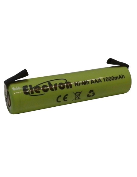 Batteria ricaricabile Ni-Mh ministilo AAA 1,2V 1000mAh con linguette a saldare