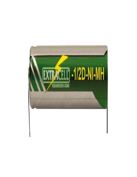 Rechargeable Ni-Mh 1/2D 1.2V 3500mAh battery with soldering tabs