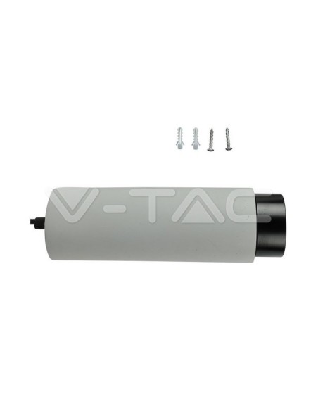 V-TAC VT-864 3134 LED-Pendelleuchte rund GU10 mit grauem Gipsgehäuse und schwarzem Metallsockel