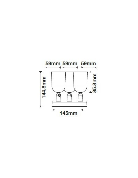 V-TAC VT-899 7982 Soporte para focos LED redondo de superficie con brazo giratorio 3xGU10 Color Blanco