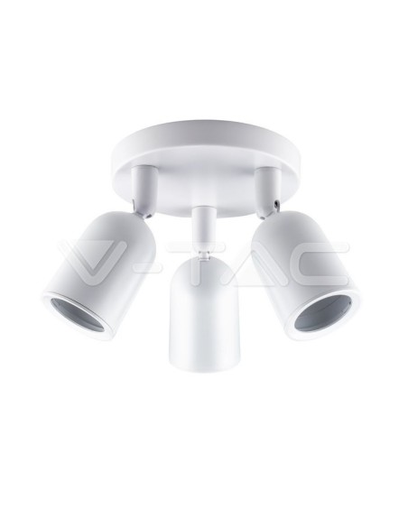 V-TAC VT-899 7982 LED spotlight holder Surface Mounted Round with Swivel Arm 3xGU10 Colour White