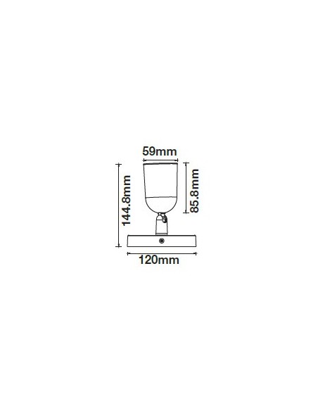 V-TAC VT-823 7980 LED-Strahlerhalterung Aufputz Rund mit GU10-Schwenkarm Weiß
