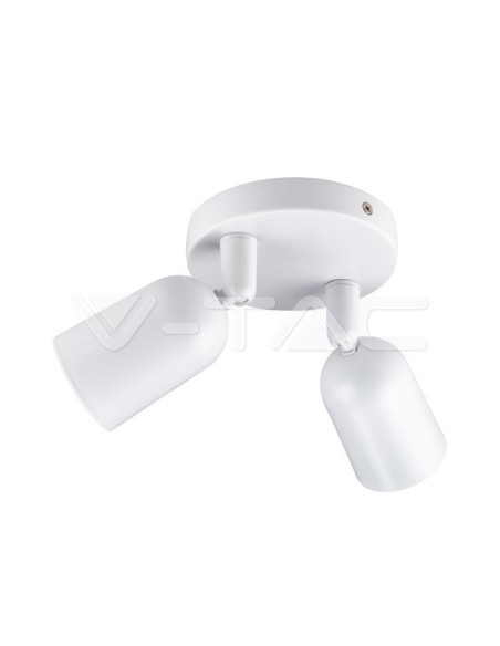 V-TAC VT-897 7981 LED Aufbaustrahler rund mit Schwenkarm 2xGU10 Weiß