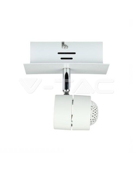 V-TAC VT-788 3617 Opbouw LED Spotlight Houder met GU10 Draaibare Arm Wit