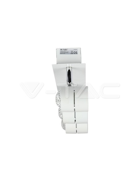 V-TAC VT-790 3619 Support de projecteur à LED pour montage en surface avec bras pivotant 3xGU10 Blanc