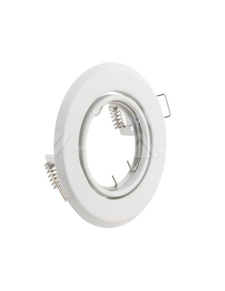 V-TAC VT-817 8938 Packung mit 2 verstellbaren LED-Strahlerhaltern Rund GU10 Farbe Weiß
