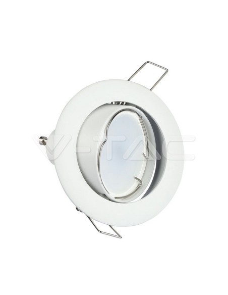 V-TAC VT-779 3587 Spot encastré LED rond et réglable GU10 Blanc