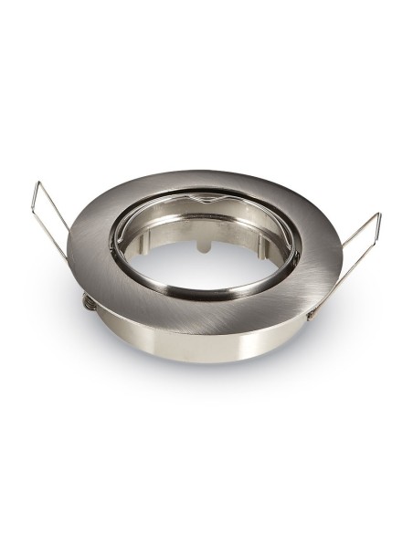 V-TAC VT-779 3588 Runder verstellbarer LED-Einbaustrahler GU10 Farbe Nickel matt