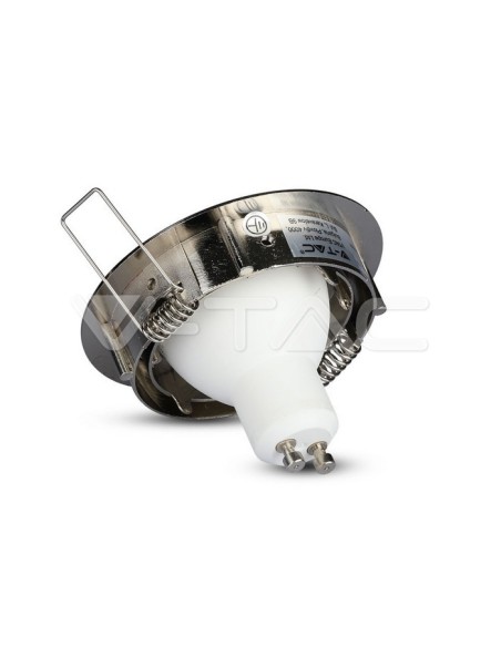 V-TAC VT-779 3588 Foco LED redondo ajustable GU10 Color Níquel Satinado