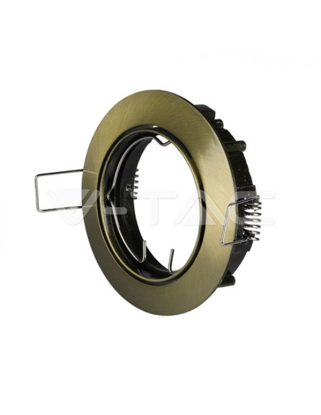 V-TAC VT-779RD 8579 Round adjustable recessed LED spotlight GU10 and GU5.3 (MR16) Colour Satin Gold