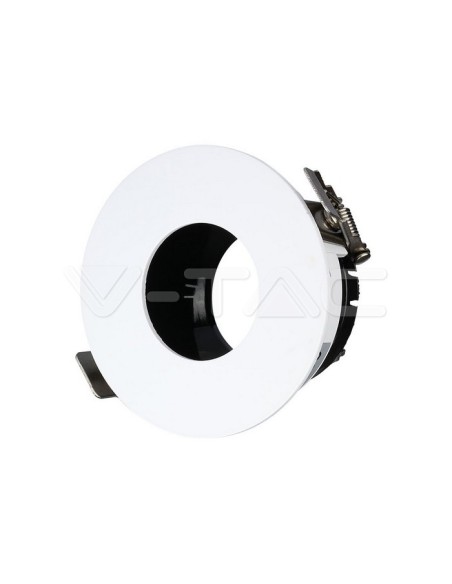 V-TAC VT-873 3157 Spot encastré rond et réglable à LED GU10 blanc avec boîtier noir