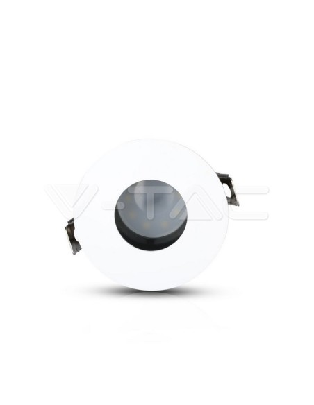 V-TAC VT-873 3157 Round Adjustable Recessed LED Spotlight GU10 White with Black Housing