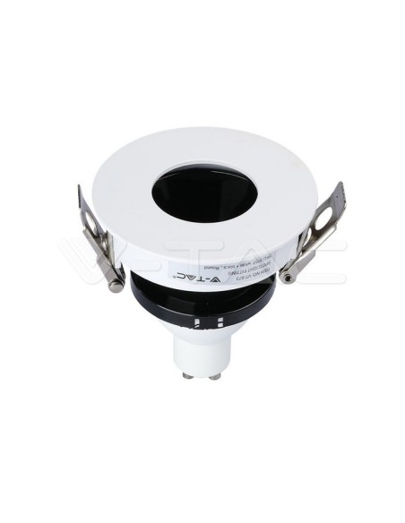 V-TAC VT-873 3157 Round Adjustable Recessed LED Spotlight GU10 White with Black Housing
