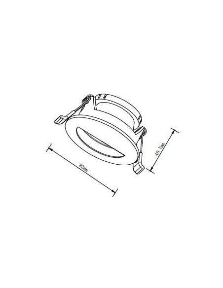 V-TAC VT-884 8599 Runder LED-Einbaustrahler mit GU10-Halbkreisbohrung Weiß mit schwarzem Innenleben