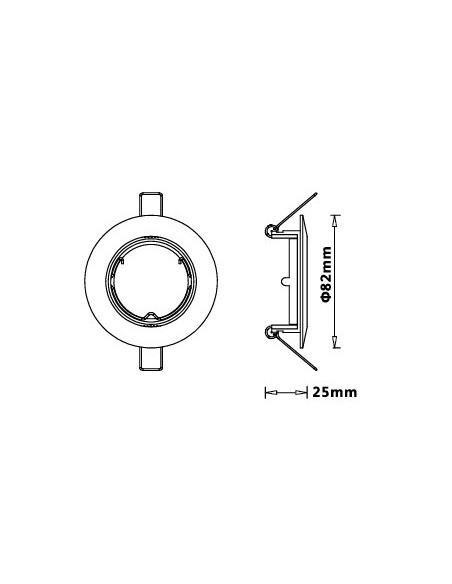 V-TAC VT-779RD 8580 Runder verstellbarer LED-Einbaustrahler GU10 Farbe Satin Bronze