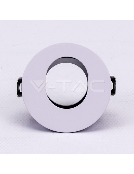 V-TAC VT-874 3161 Foco LED Redondo Ajustable con Agujero Ovalado GU10 Blanco con Interior Negro