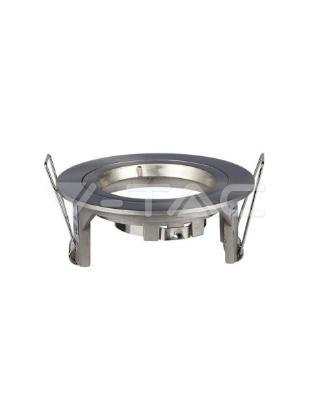 V-TAC VT-774 3643 Round Recessed LED Spotlight GU10 Satin Nickel Colour