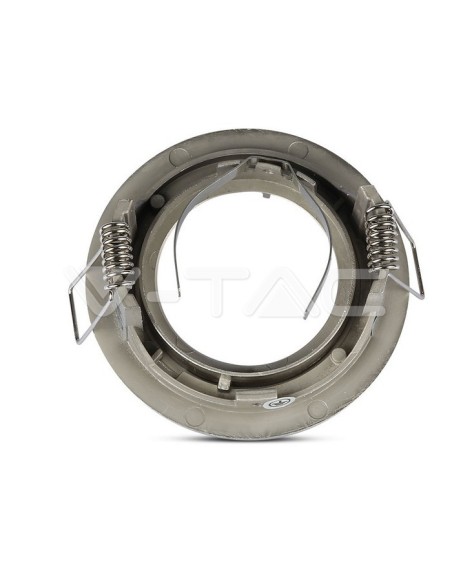 V-TAC VT-774 3643 Runder LED-Einbaustrahler GU10 Farbe Nickel matt