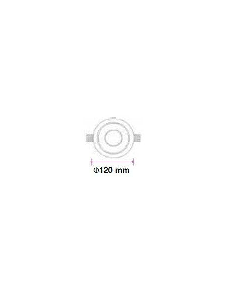 V-TAC VT-801 3692 Round Recessed LED Spotlight GU10 White Plaster Body with Satin Cover