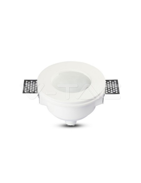 V-TAC VT-801 3692 Runder LED-Einbaustrahler GU10 Weißer Gipskörper mit satinierter Abdeckung