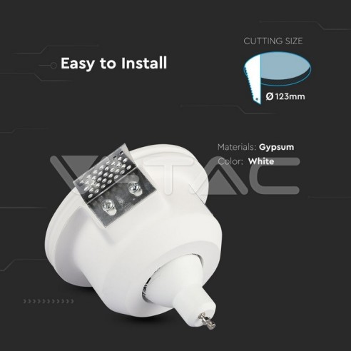 V-TAC VT-801 3692 Round Recessed LED...