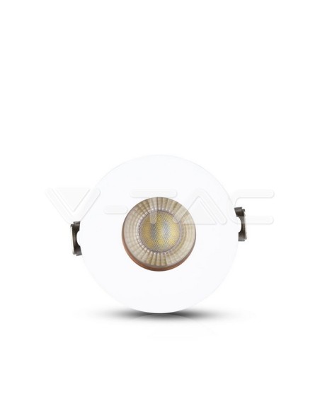 V-TAC VT-873 3159 Runder verstellbarer LED-Einbaustrahler GU10 Farbe Weiß mit Roségold