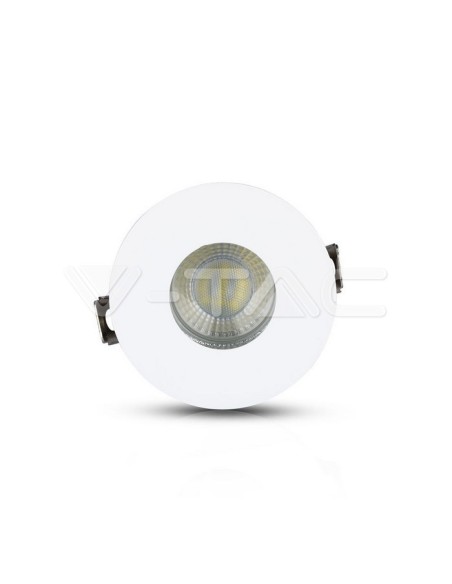 V-TAC VT-873 3160 Foco empotrable redondo GU10 blanco con acabado cromado